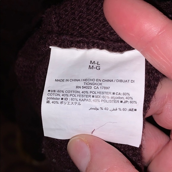 Old navy deep purple short-sleeved poncho - Picture 6 of 6